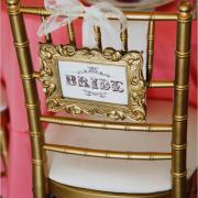 Gold Chairs Bride Sign